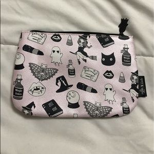 Halloween themed Pink & Black Ipsy makeup bag